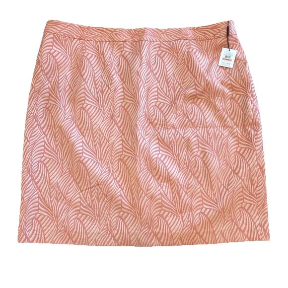 Calvin Klein Dresses & Skirts - NWT Calvin Klein Women’s Plus 24W Pencil‎ Skirt Peach Fan Embroidered Design